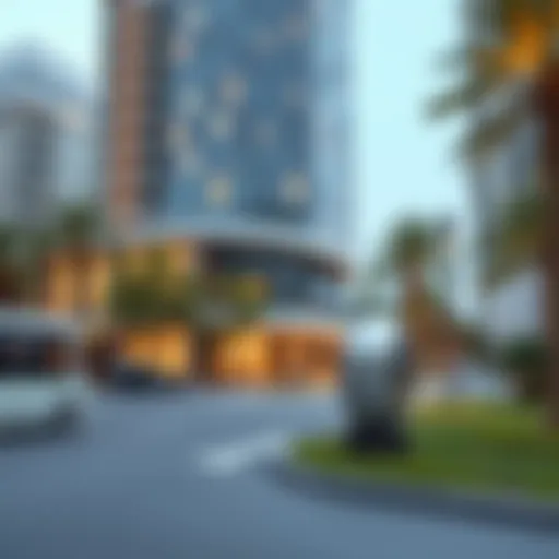 Exterior view of Olive Tower showcasing its modern architecture