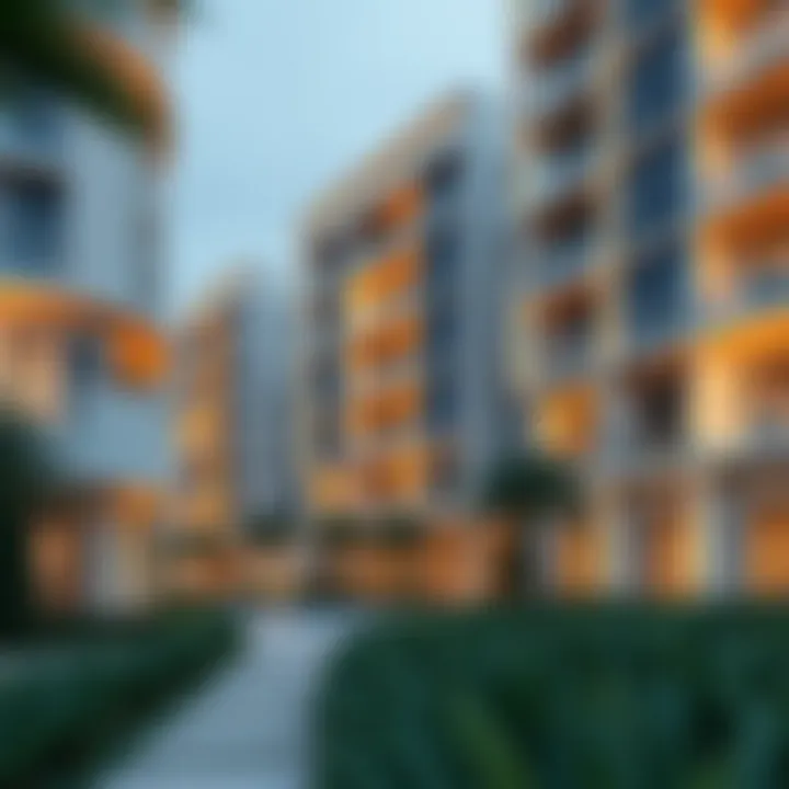 Modern residential buildings showcasing luxurious living options on Maryam Island