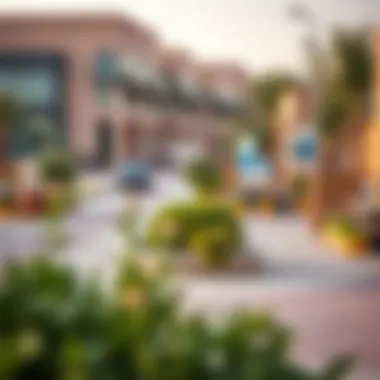 Sustainable Community Areas in Masdar City Green spaces and community areas promoting sustainable living in Masdar City