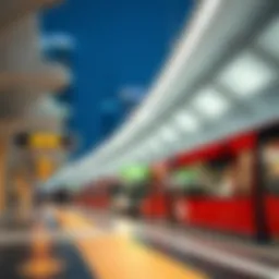 Dubai Metro station during peak hours