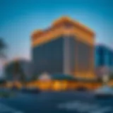 Exterior view of Millennium Hotel Sheikh Zayed Road at dusk