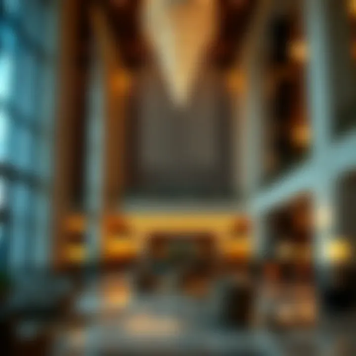 Luxurious lobby interior of the hotel
