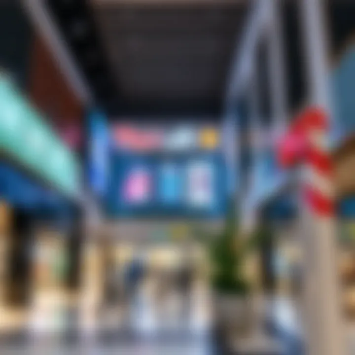 Modern shopping center in Mirdif highlighting retail diversity