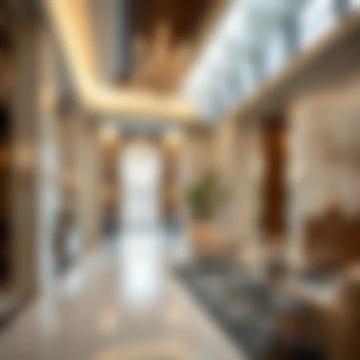 Interior lobby featuring luxury finishes and modern aesthetics