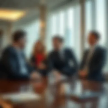 Business professionals engaging in a meeting in Dubai