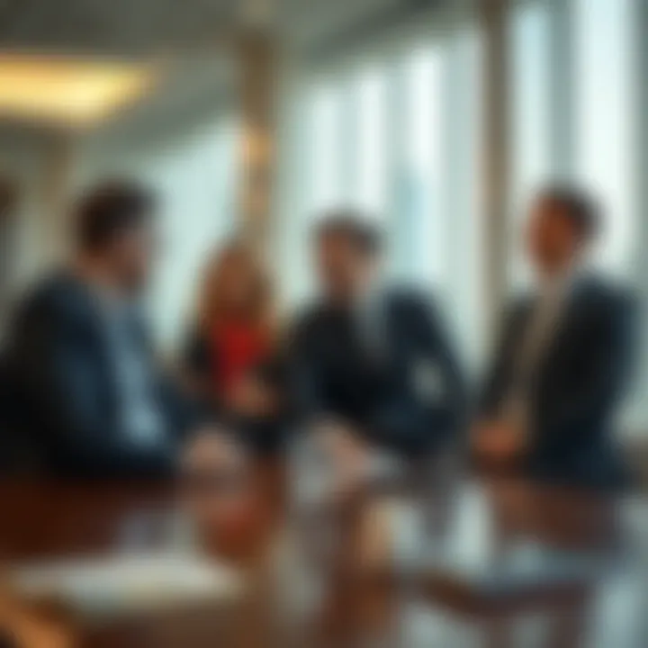 Business professionals engaging in a meeting in Dubai
