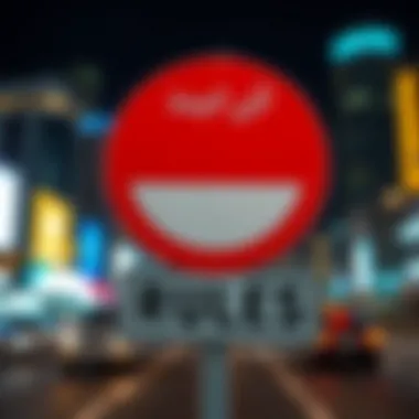 Understanding Dubai Traffic Rules Dubai traffic rules sign