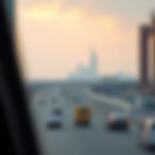 Scenic view of Dubai roads