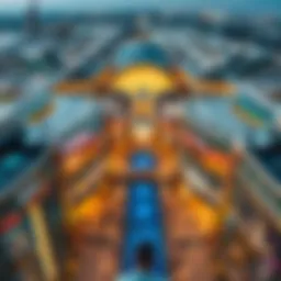 Aerial view of Dubai Mall showcasing its vast expanse and architectural beauty