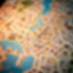 Detailed map showcasing Dubai's real estate neighborhoods