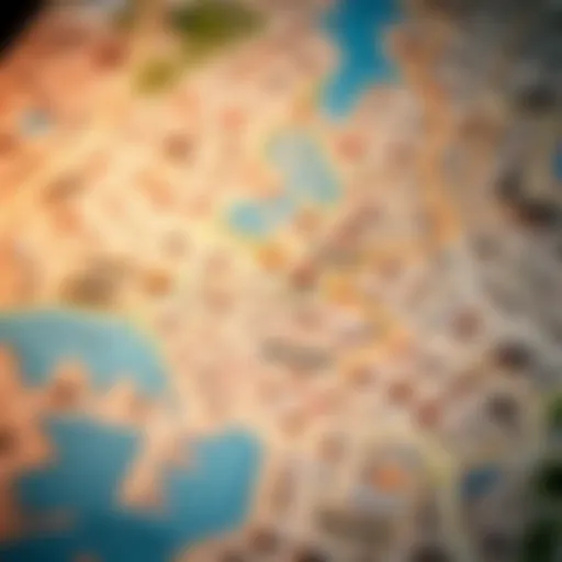 Detailed map showcasing Dubai's real estate neighborhoods