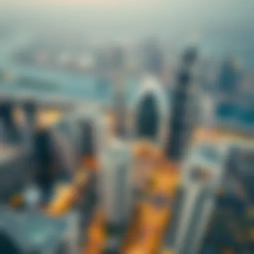 Aerial view of Dubai skyline showcasing modern architecture