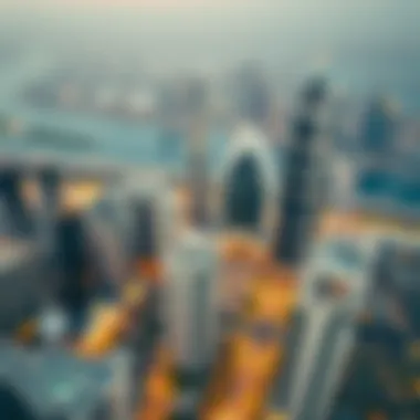 Dubai Skyline: A Glimpse of Modern Luxury Aerial view of Dubai skyline showcasing modern architecture