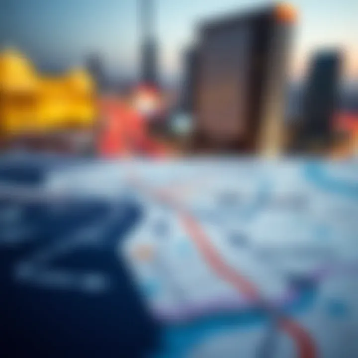 Map Showing Metro Routes and Al Seef Attractions Map highlighting metro routes and Al Seef landmarks