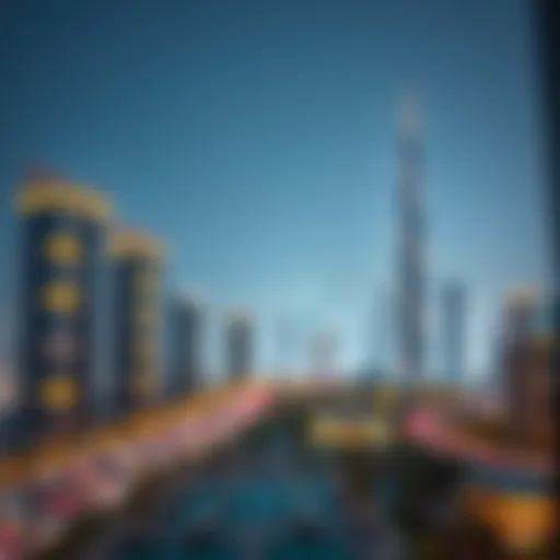 Dubai skyline with real estate developments