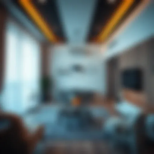 Contemporary Studio Living Space Modern studio apartment interior showcasing contemporary design