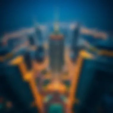 Aerial View of the Amir Building Aerial perspective of the Amir Building in Dubai's skyline