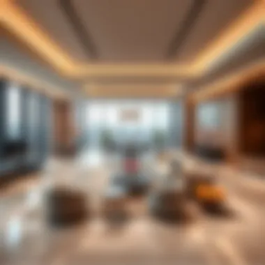 Luxurious Interior of the Amir Building Luxurious interior space highlighting modern amenities