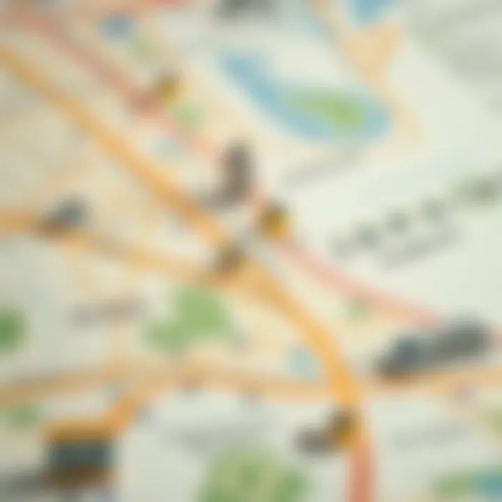A map highlighting various neighborhoods in Dubai known for apartments