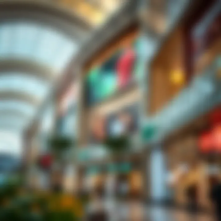 Economic impact analysis visual regarding Deira's shopping centers and community growth
