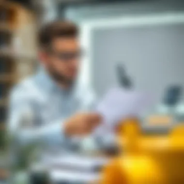 Thorough Contract Review A confident professional reviewing a contract