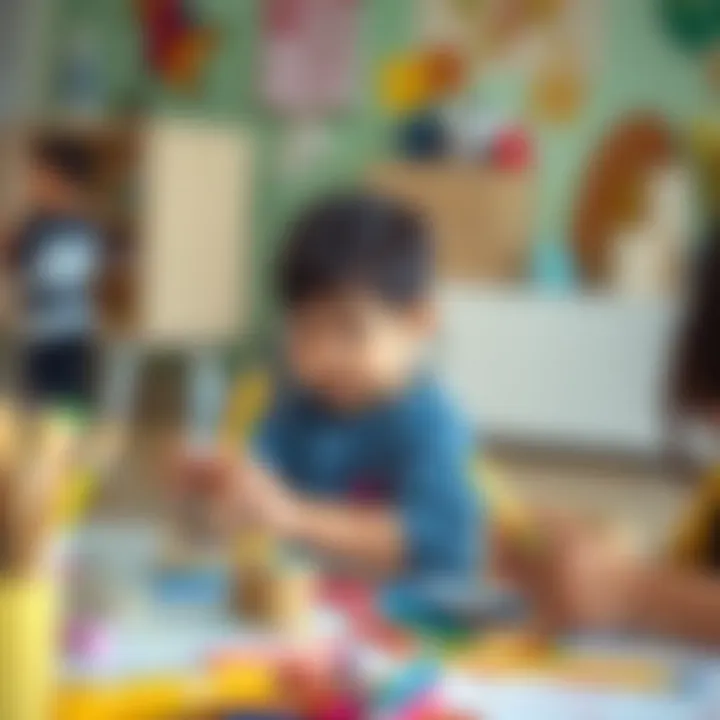Children engaged in a creative arts activity