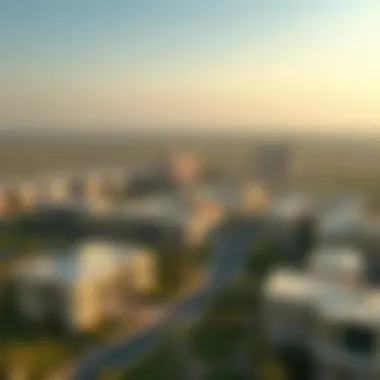 Aerial view of Oxford Gardens and its surrounding environment