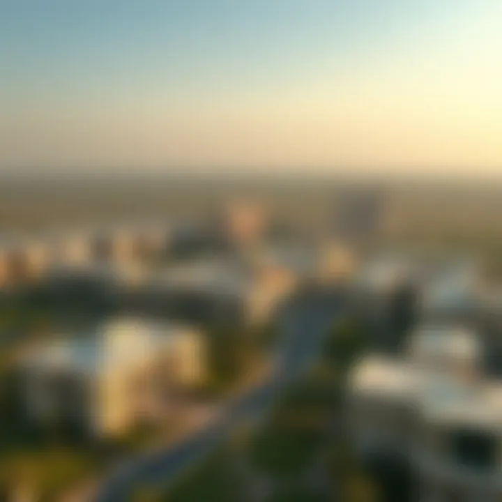 Aerial view of Oxford Gardens and its surrounding environment