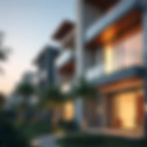 Architectural details of Oxford Gardens showcasing modern design