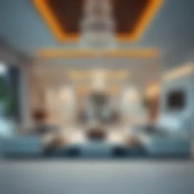Interior Luxury of Palm Hills Villas Luxurious interior living space within a Palm Hills Villa, highlighting premium finishes