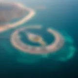 Aerial view of Palm Jebel Ali showcasing its unique crescent shape