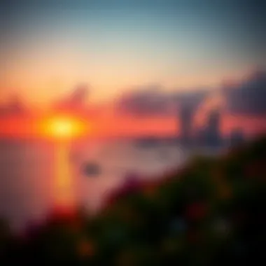 Sunset Serenity over Palm Jebel Ali Coastline Vibrant sunset over the coastline of Palm Jebel Ali illustrating its luxury appeal