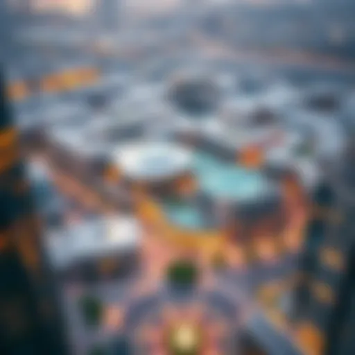 Aerial view of Radiant Square showcasing modern architecture