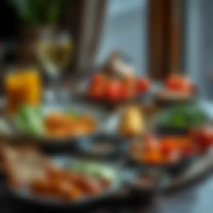 Nutritional foods arranged for a healthy Ramadan meal