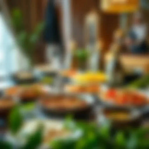 A lavish spread of traditional dishes on a Ramadan table