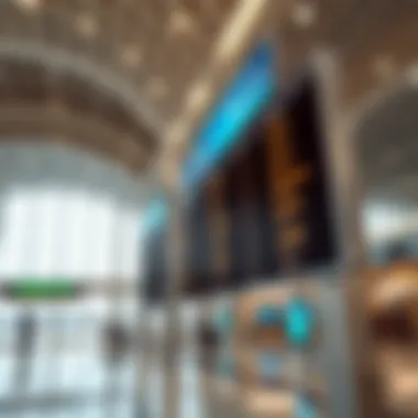 International Destinations from Ras Al Khaimah Airport Signage indicating various international destinations from the airport