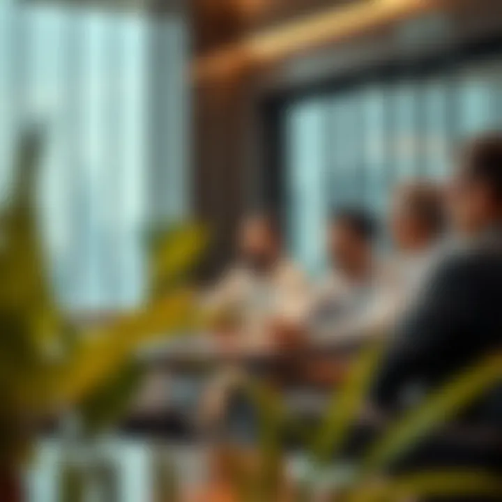 Investment discussion among professionals in Dubai