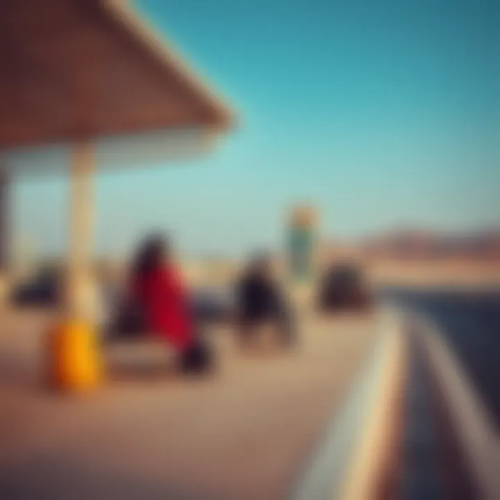 Travelers enjoying a rest stop on the journey