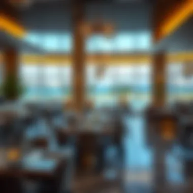 Charming Interior of a Blue Waters Restaurant Charming interior of a Blue Waters restaurant