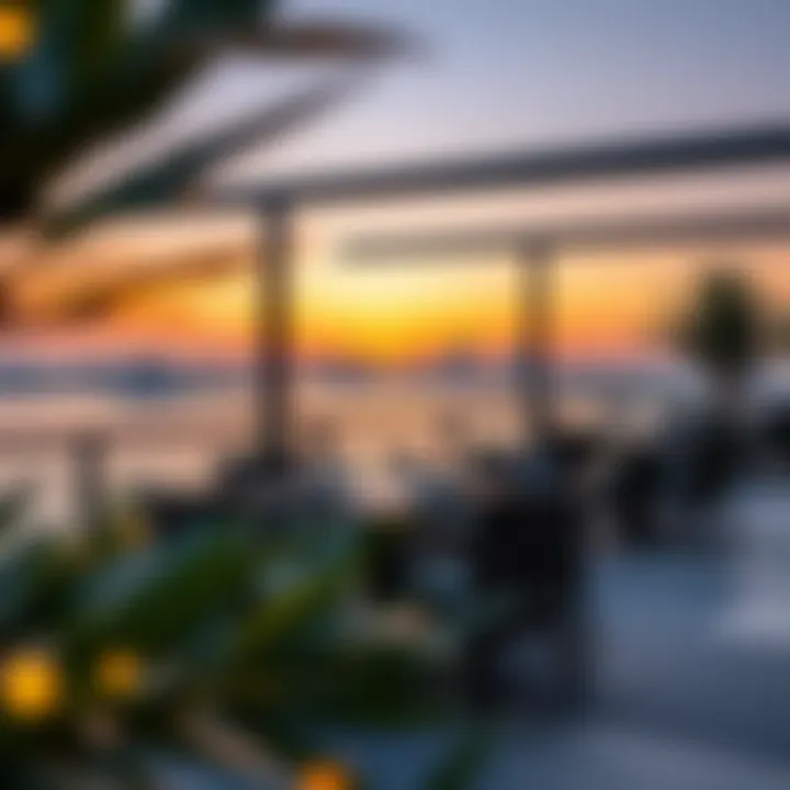 Elegant outdoor seating with a view