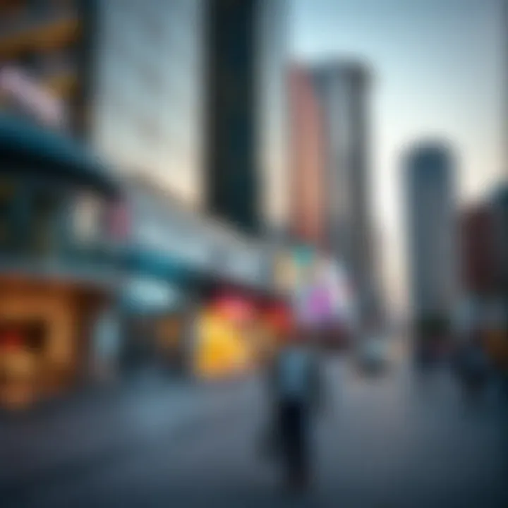Commercial district in Royal Hub Tecom highlighting business opportunities