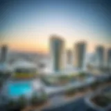 Panoramic view of Royal Hub Tecom showcasing its modern architecture