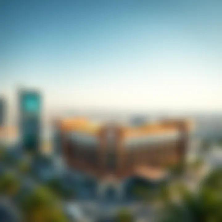 Panoramic view of Sahara Centre highlighting its strategic location in Dubai