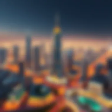 Prime Location Surrounding Sahara Tower 4 Vibrant cityscape surrounding Sahara Tower 4 emphasizing its prime location