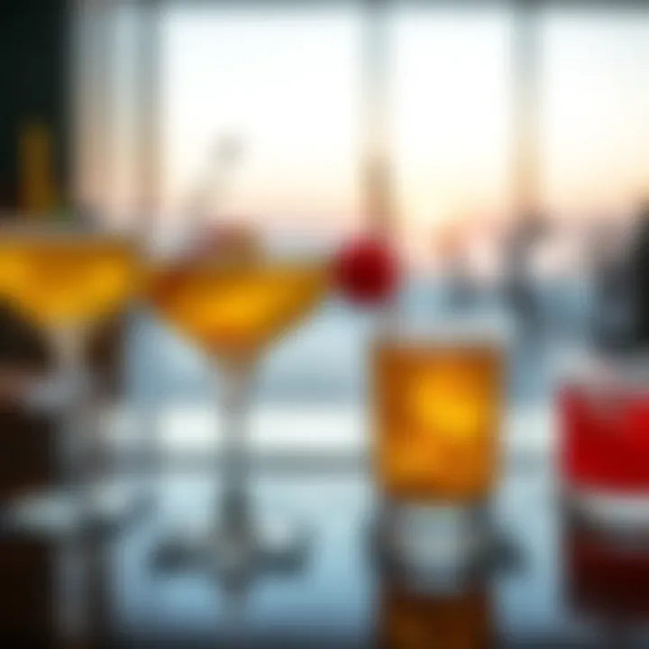 Detail of the unique cocktail selection offered