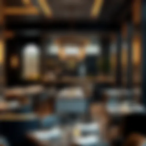 Elegant interior design of Salty's Restaurant