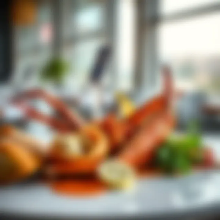 Artfully presented seafood dish from Salty's menu