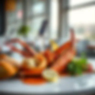 Gastronomic Delight: Seafood Masterpiece Artfully presented seafood dish from Salty's menu