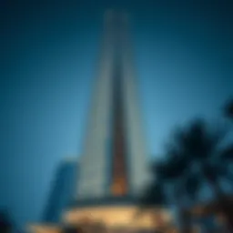 Stunning architectural facade of Shatha Tower