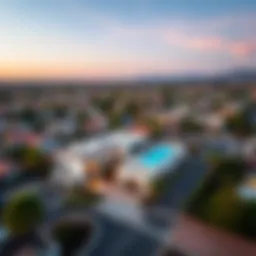Aerial view of Studio City showcasing its unique architecture